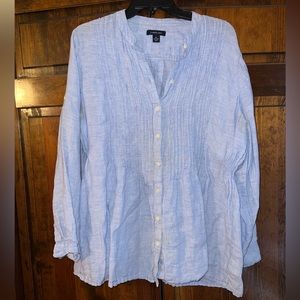 Lands End linen blouse size 1X